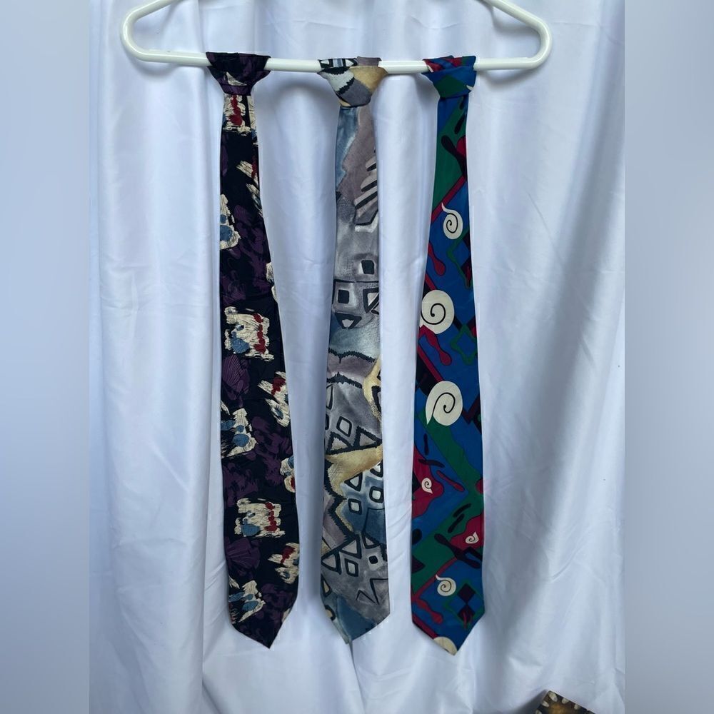 Retro Bundle of 3 Neck Ties Various Styles & Sizes EPC